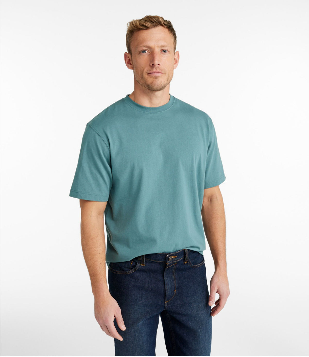 Men's Carefree Unshrinkable Tee, Traditional Fit Short-Sleeve