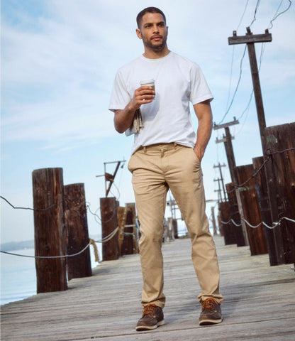 Men's Carefree Unshrinkable Tee, Traditional Fit Short-Sleeve