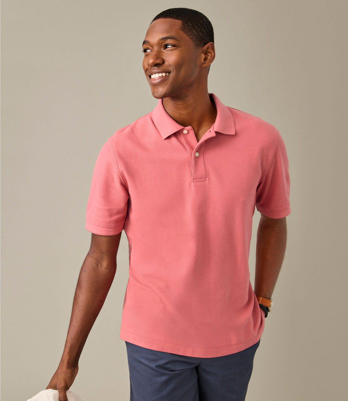 Men's Premium Double L® Polo, Banded Short-Sleeve Without Pocket