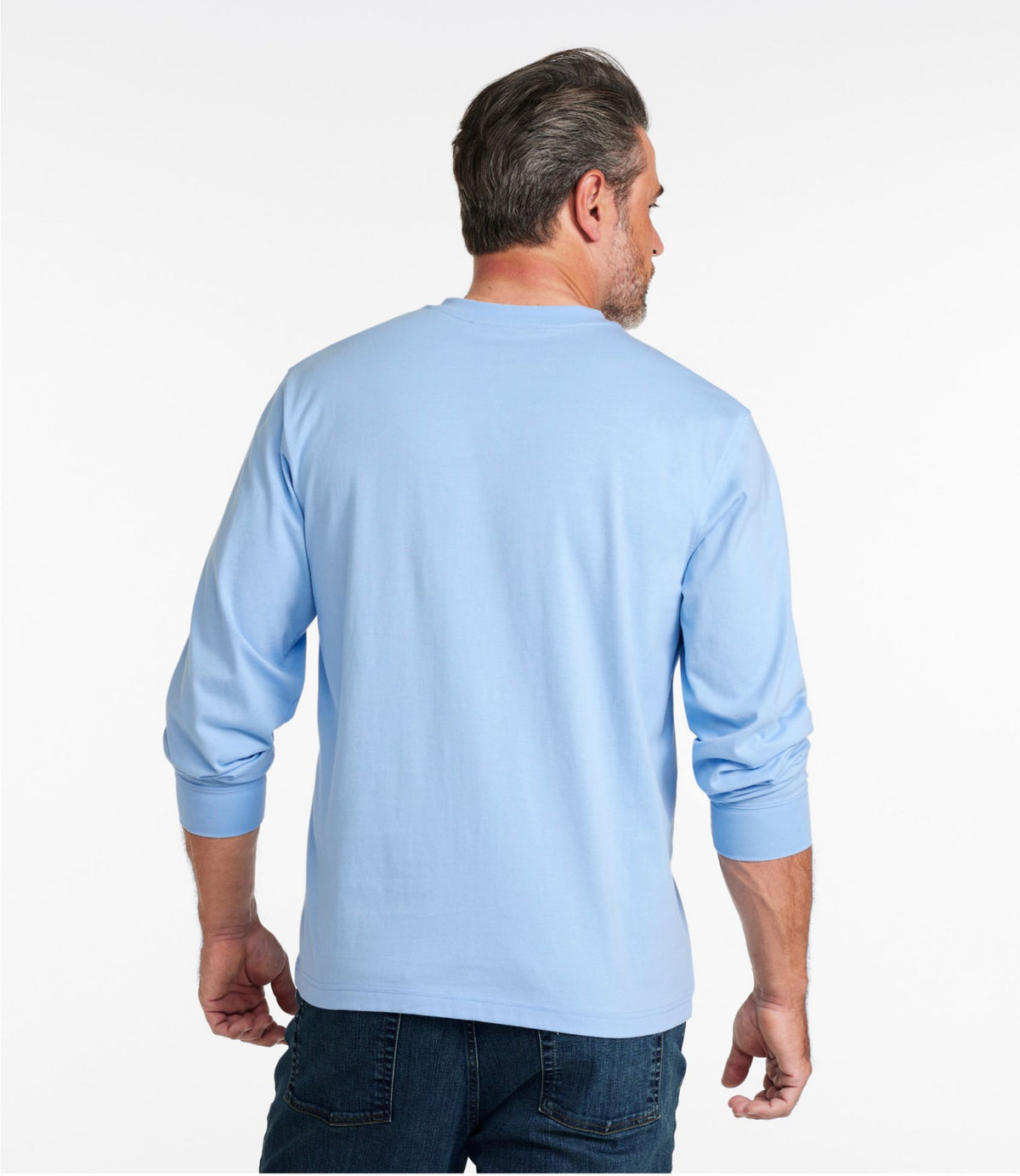 Men's Carefree Unshrinkable Tee, Traditional Fit, Long-Sleeve Henley