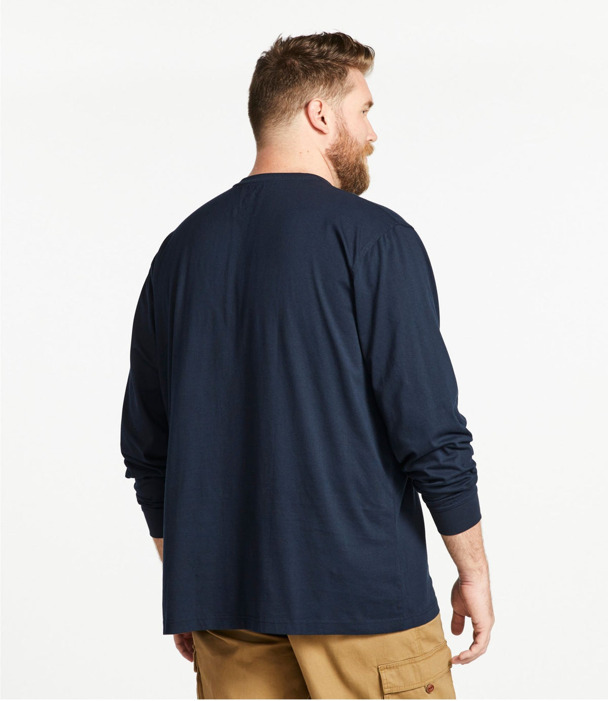 Men's Carefree Unshrinkable Tee, Traditional Fit, Long-Sleeve Henley