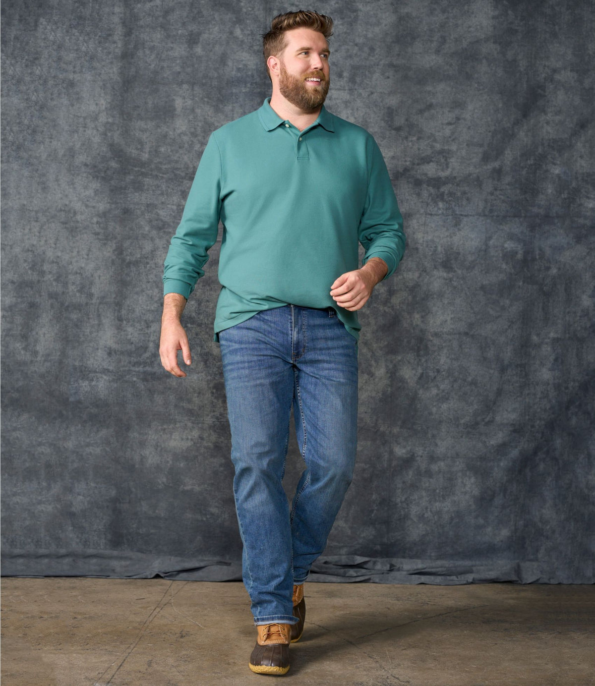 Men's Premium Double L® Polo, Long-Sleeve Without Pocket