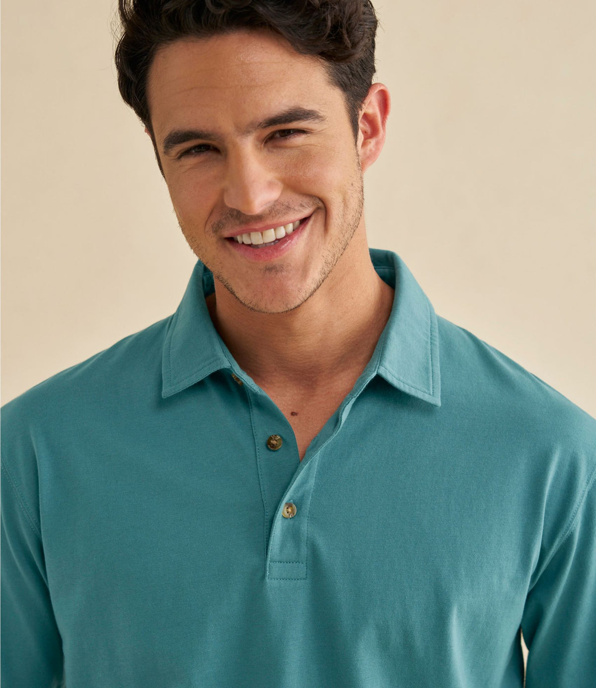 Men's Carefree Unshrinkable Polo, Short-Sleeve, Without Pocket