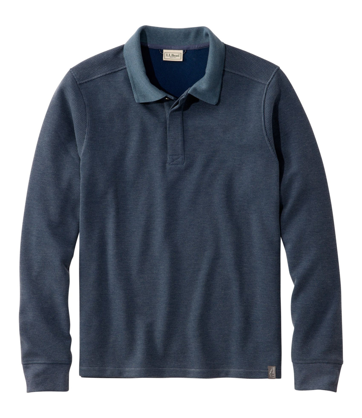 Men's Mountainside Micro Waffle Polo, Long-Sleeve