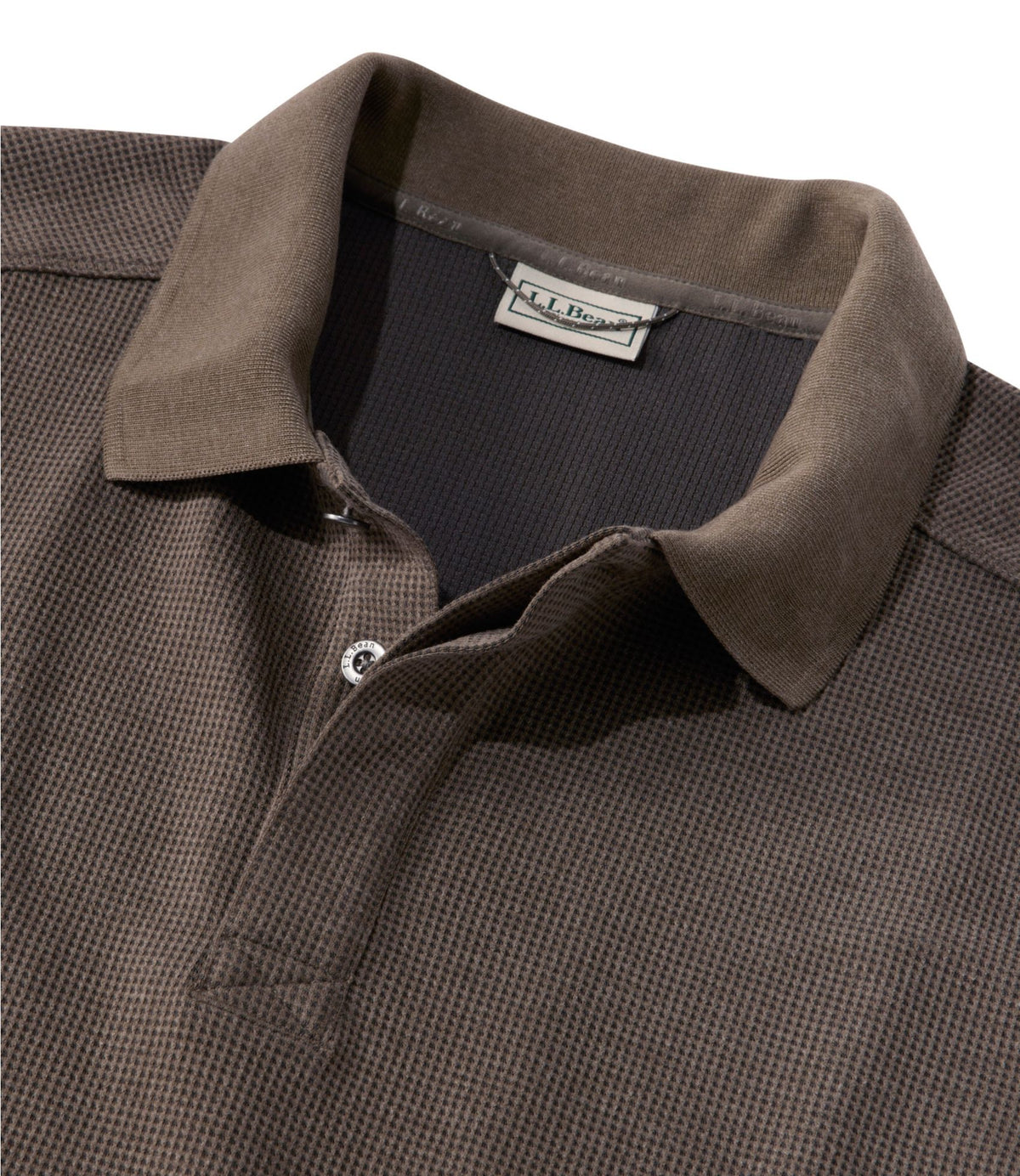 Men's Mountainside Micro Waffle Polo, Long-Sleeve