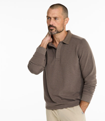 Men's Mountainside Micro Waffle Polo, Long-Sleeve