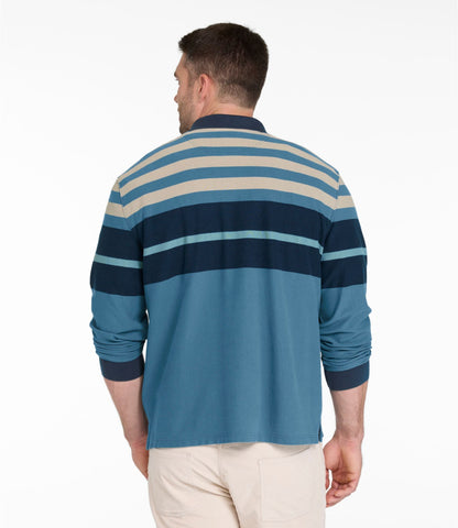 Men's Casco Bay Rugged Polo, Long-Sleeve, Stripe