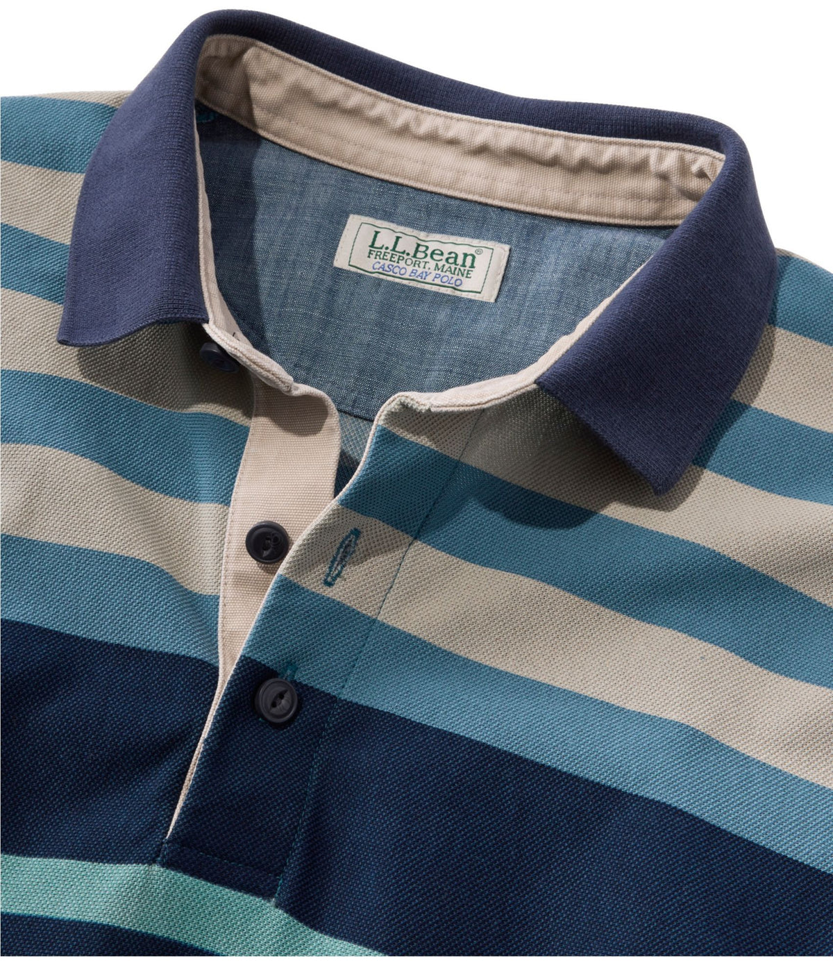 Men's Casco Bay Rugged Polo, Long-Sleeve, Stripe