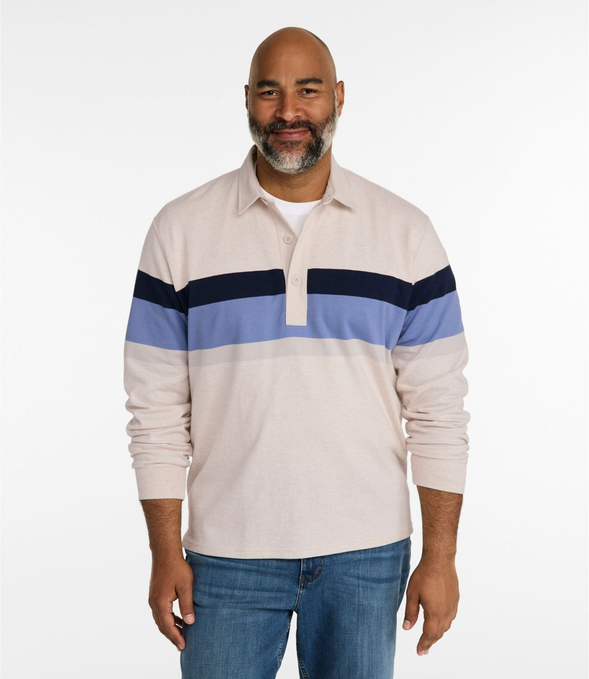 Men's Bean's Vintage Soft Rugby, Chest Stripe