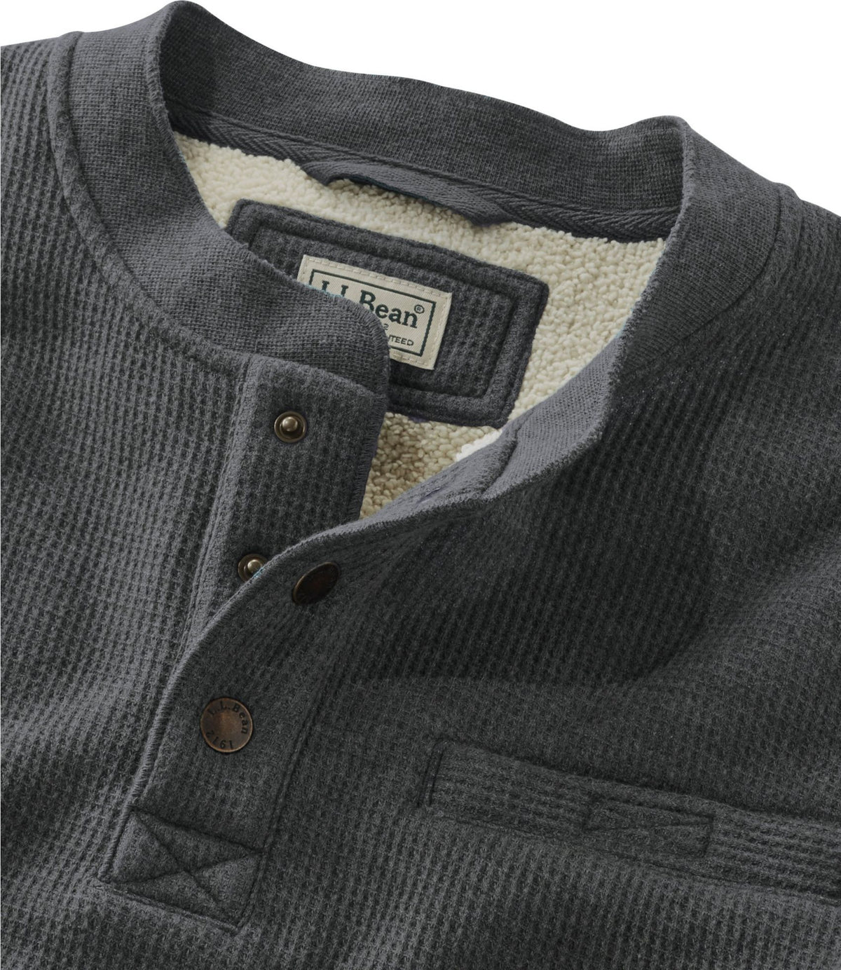 Men's Katahdin Iron Works® Bonded Waffle Fleece Henley