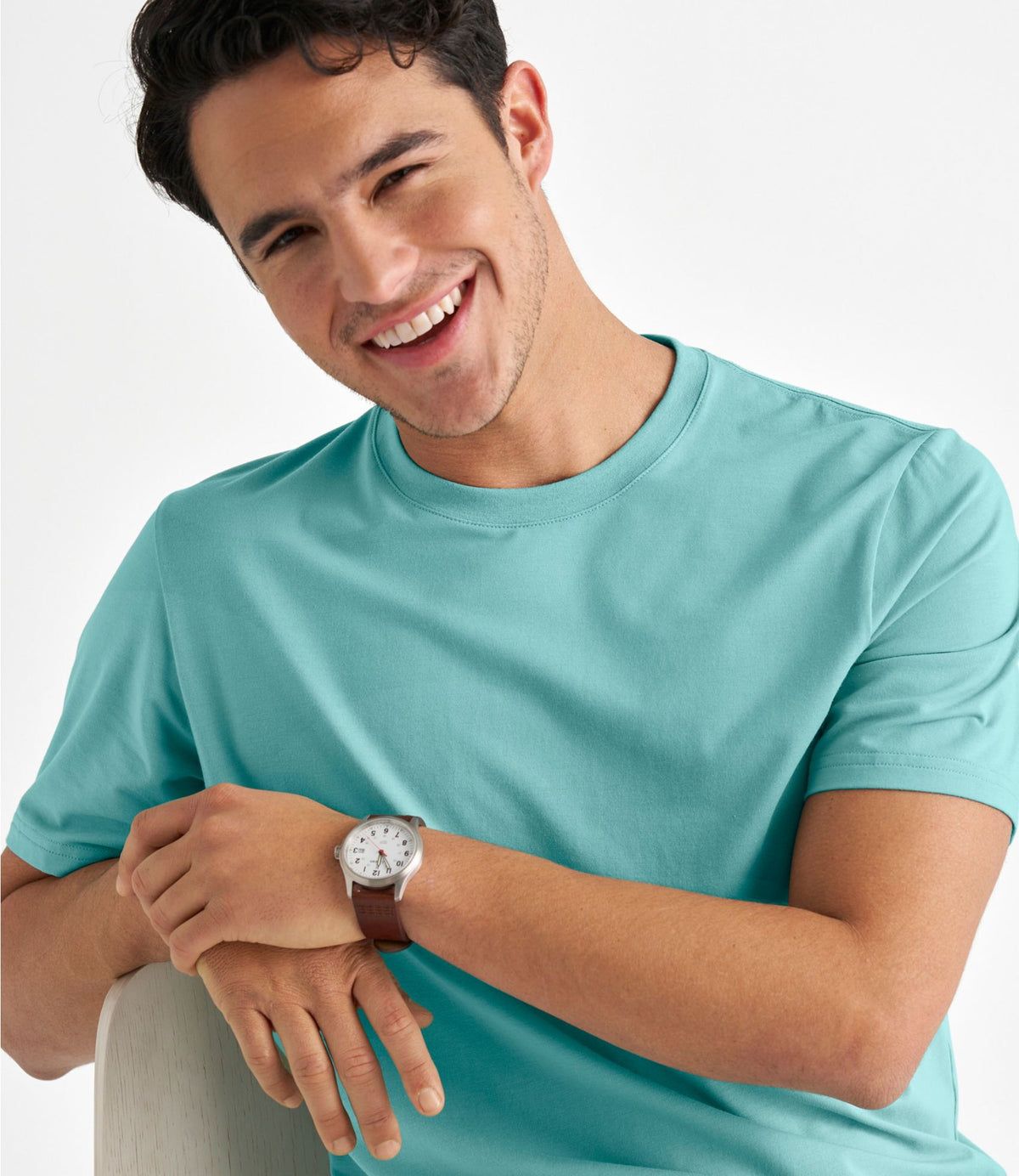 Men's Comfort Stretch Performance® Pima Tee, Short-Sleeve Without Pocket