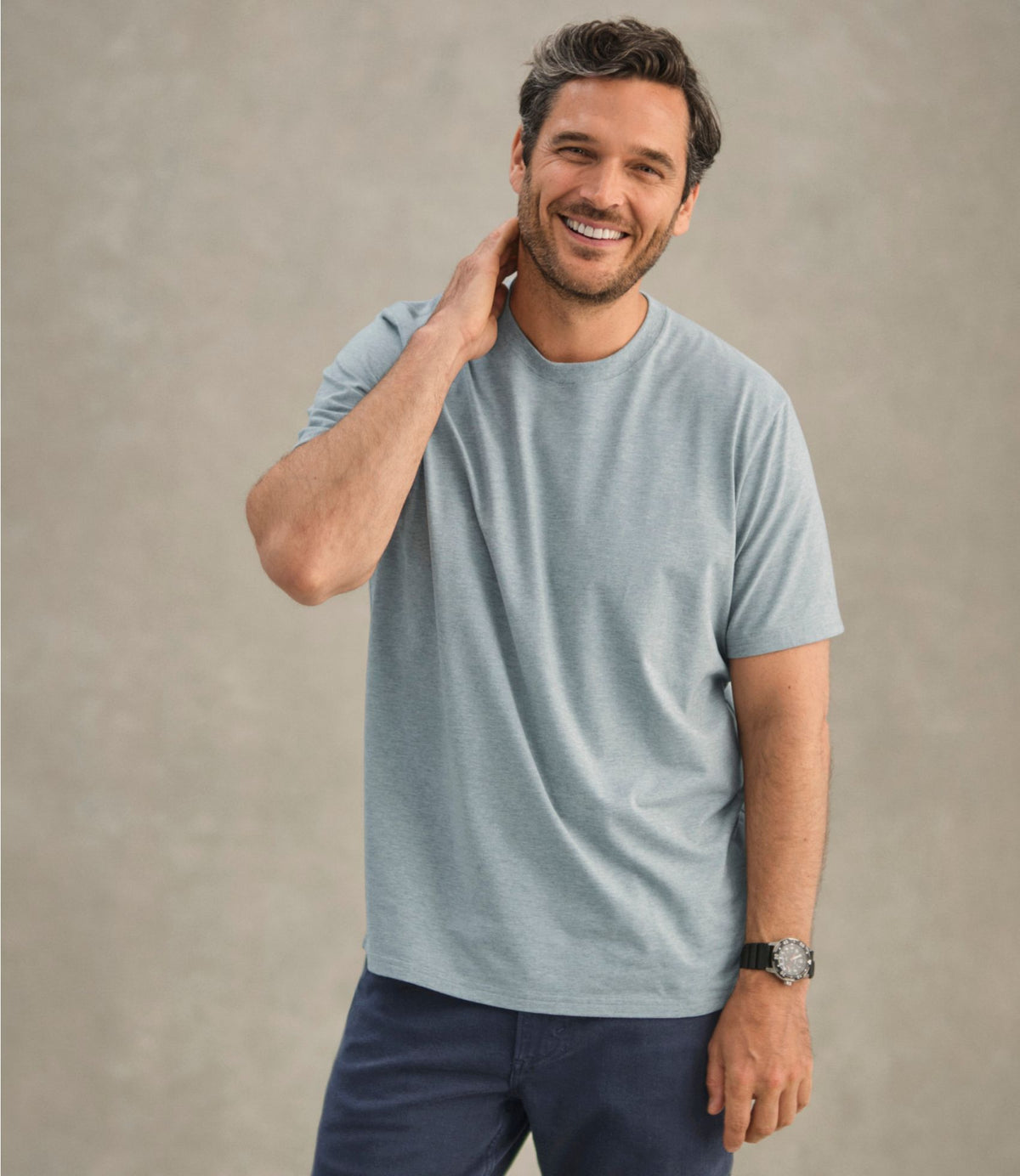 Men's Comfort Stretch Performance® Pima Tee, Short-Sleeve Without Pocket