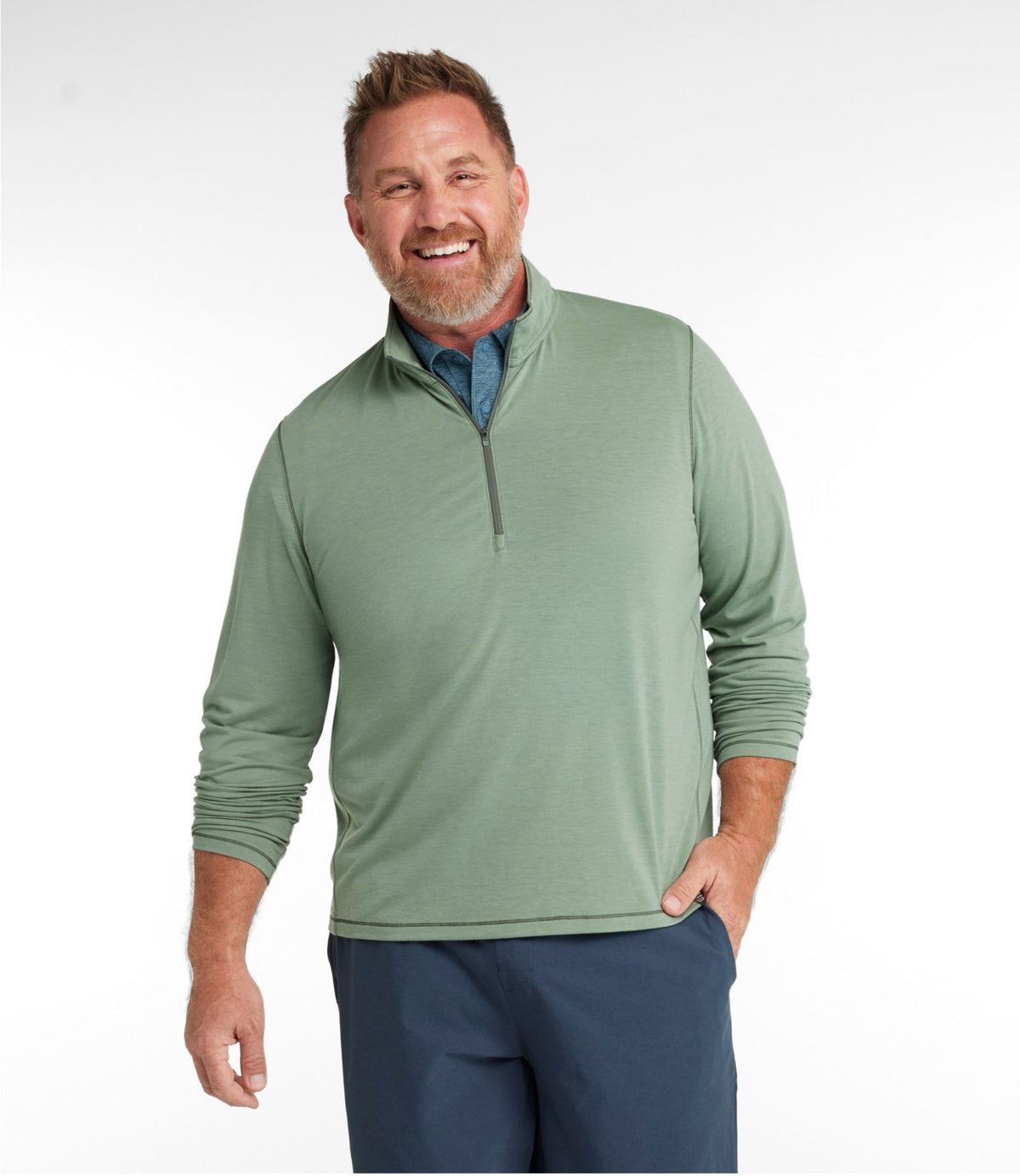 Men's Everyday SunSmart® Tee, Long-Sleeve Quarter-Zip