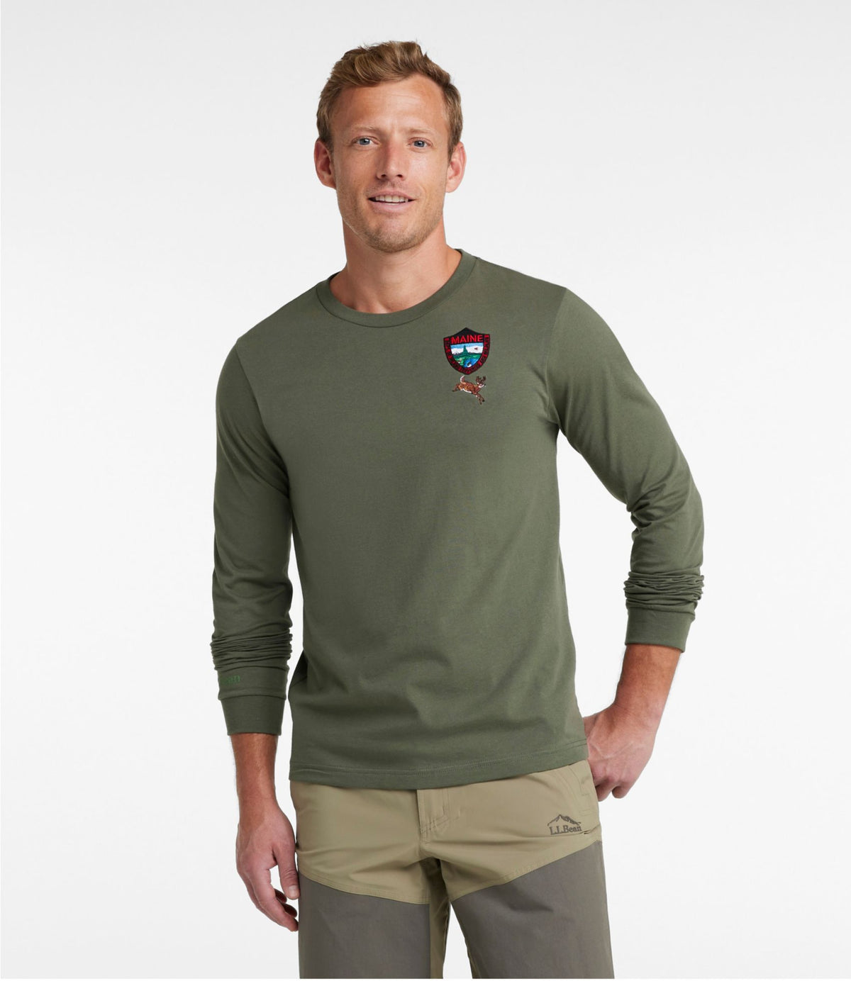 Men's MIF&W Tee, Long-Sleeve White-Tailed Deer