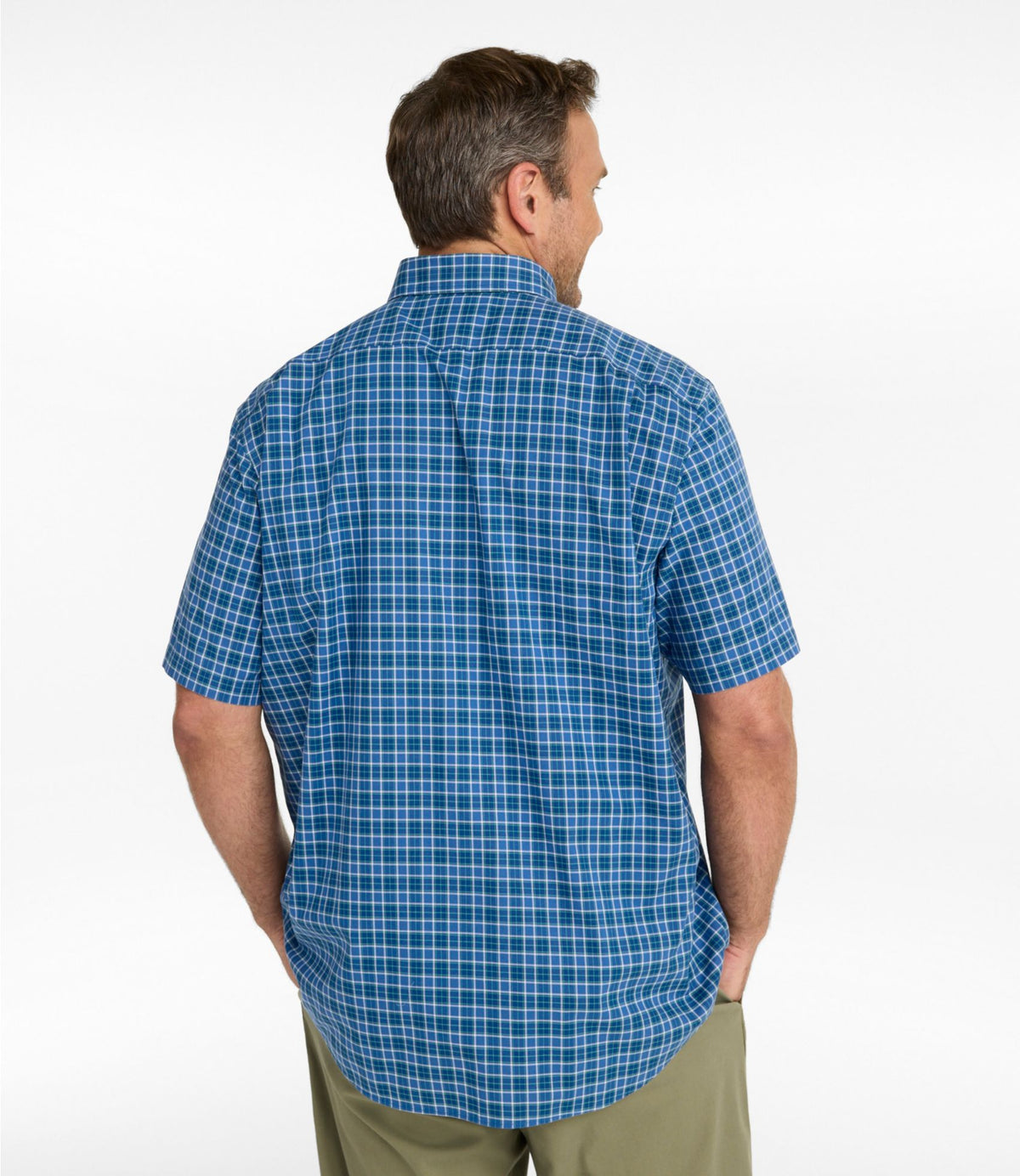Men's Wrinkle-Free Kennebunk Sport Shirt, Traditional Fit Short-Sleeve Check
