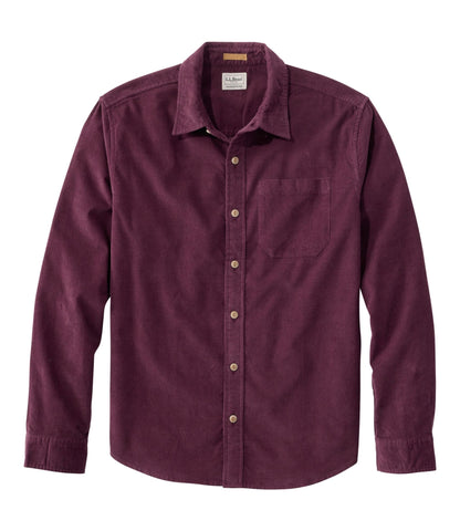 Men's Sunwashed Corduroy Shirt, Slightly Fitted Untucked Fit