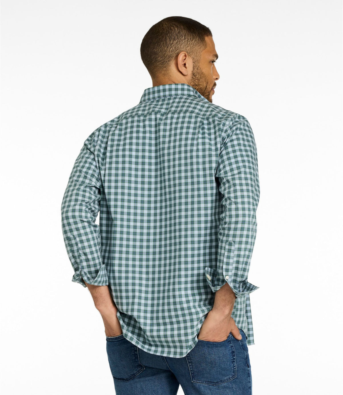 Men's Wrinkle-Free Kennebunk Sport Shirt, Slightly Fitted Check