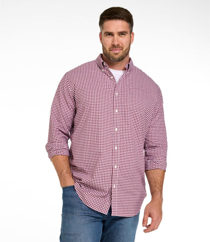 Men's Wrinkle-Free Kennebunk Sport Shirt, Slightly Fitted Check