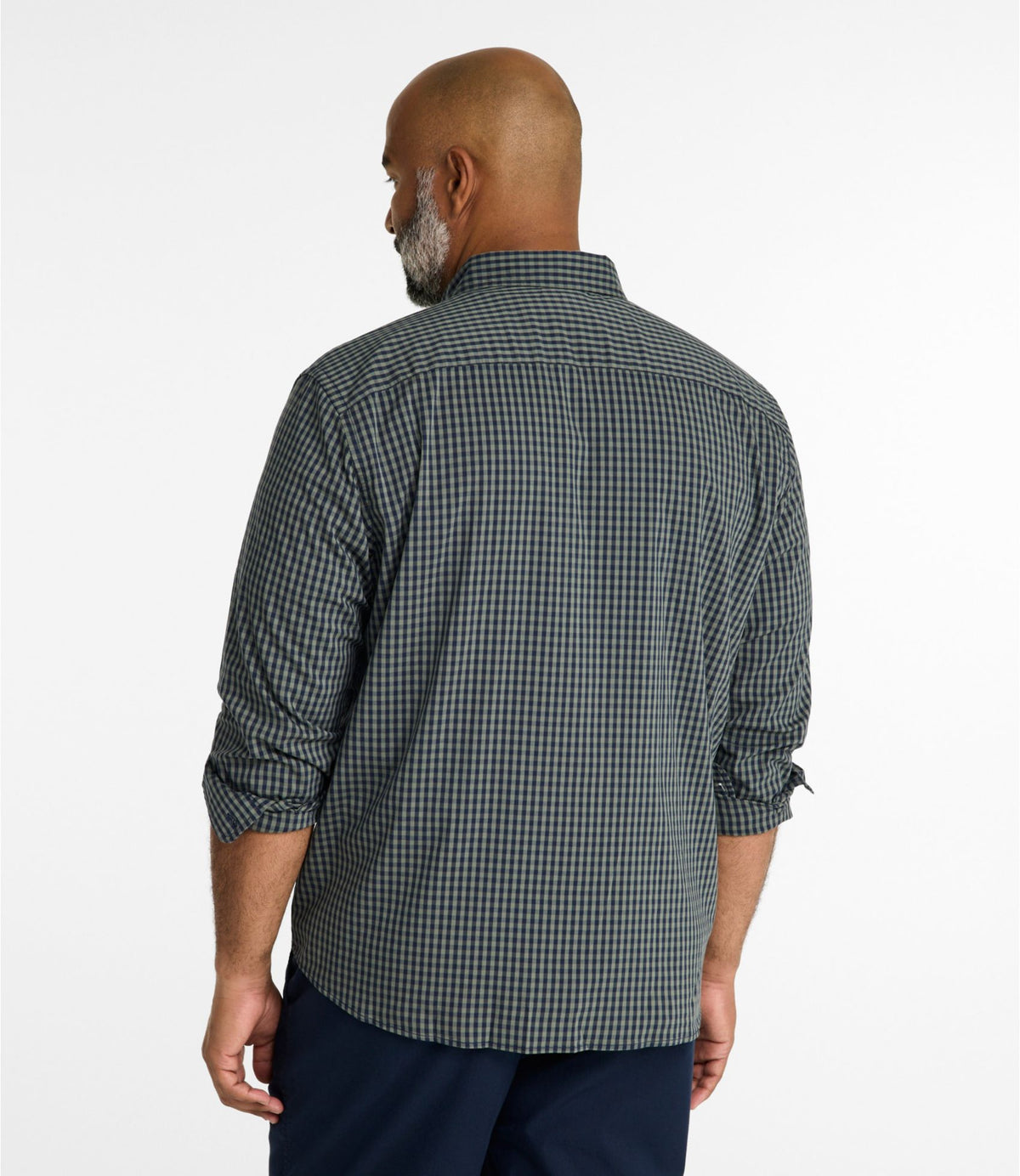 Men's Comfort Stretch Performance® Shirt, Long-Sleeve, Slightly Fitted Untucked Fit, Plaid