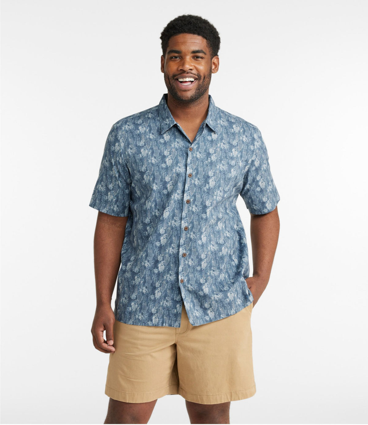 Men's Tropics Shirt, Short-Sleeve Print
