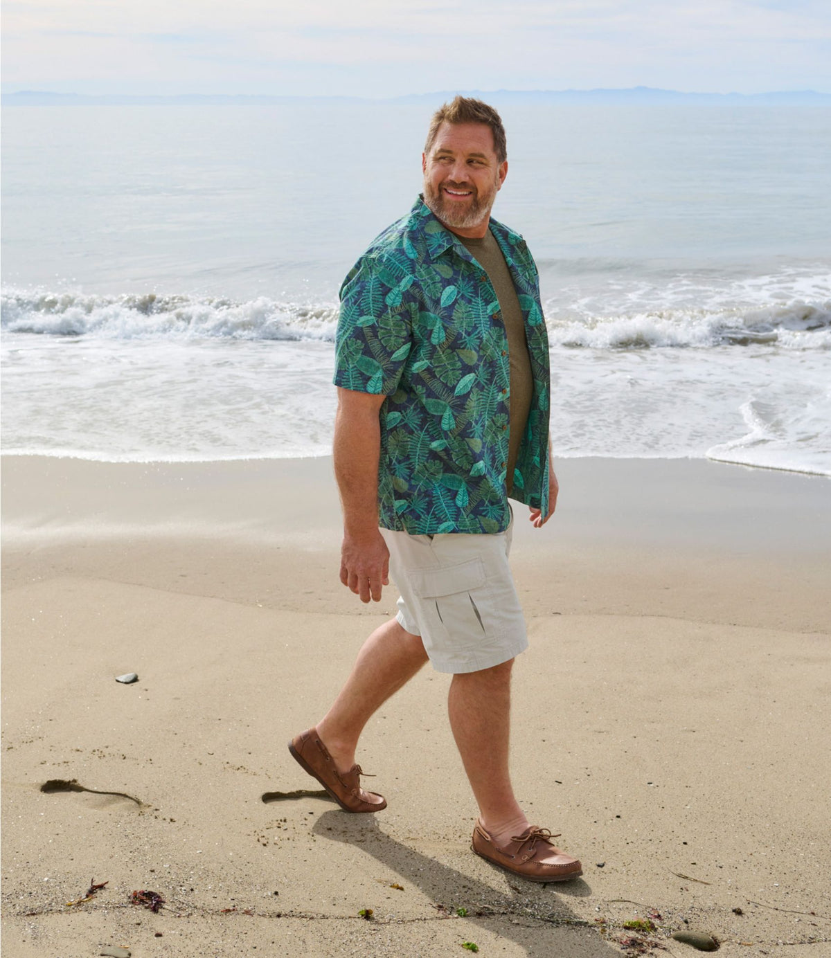 Men's Tropics Shirt, Short-Sleeve Print