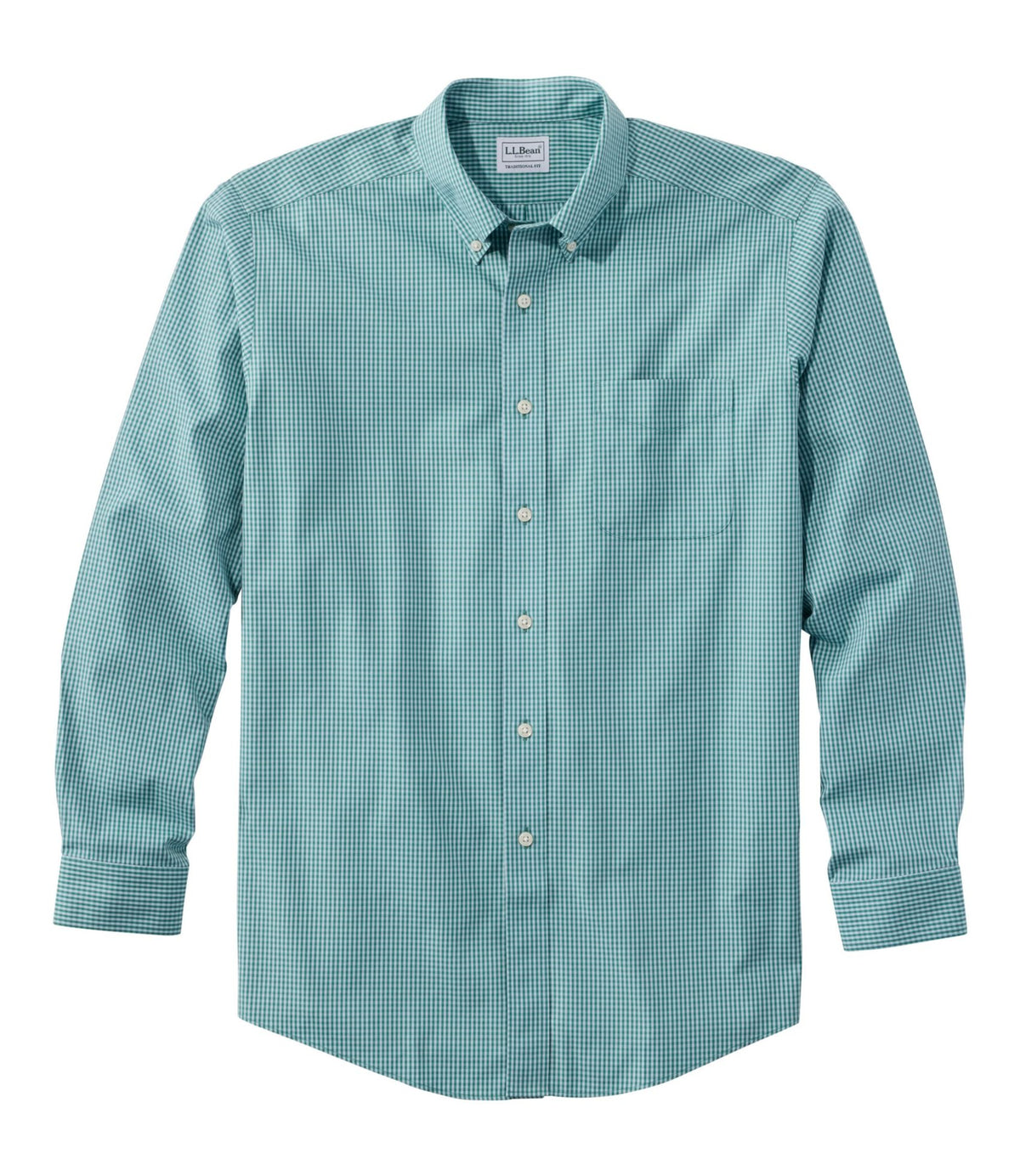 Men's Wrinkle-Free Pinpoint Oxford Cloth Shirt, Traditional Fit Tattersall