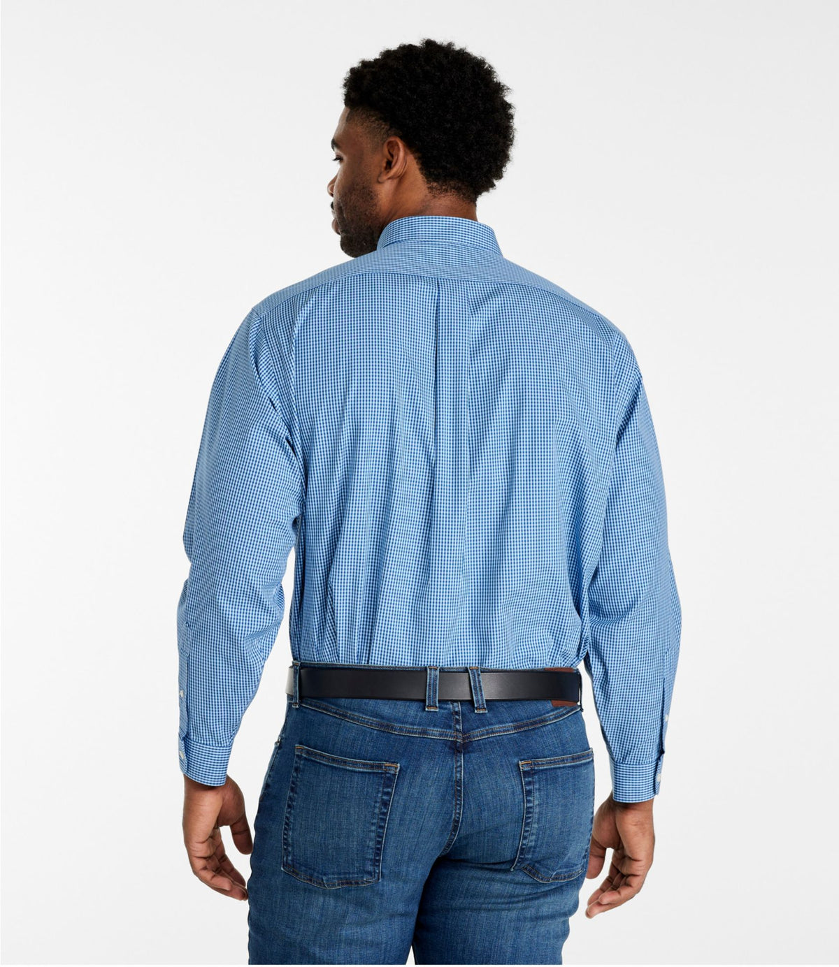Men's Wrinkle-Free Pinpoint Oxford Cloth Shirt, Traditional Fit Tattersall
