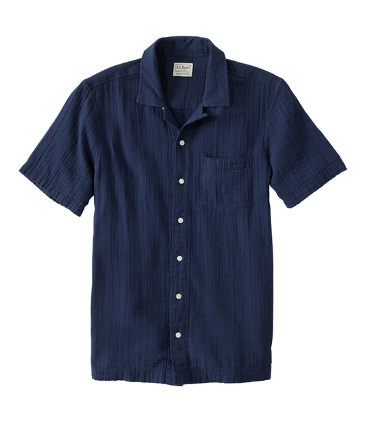 Men's Cloud Gauze Shirt, Short-Sleeve, Slightly Fitted Untucked Fit