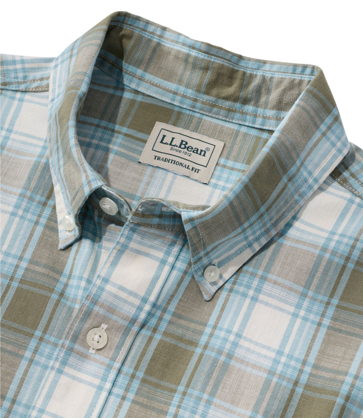 Men's Comfort Stretch® Chambray Shirt, Traditional Untucked Fit, Long-Sleeve, Print