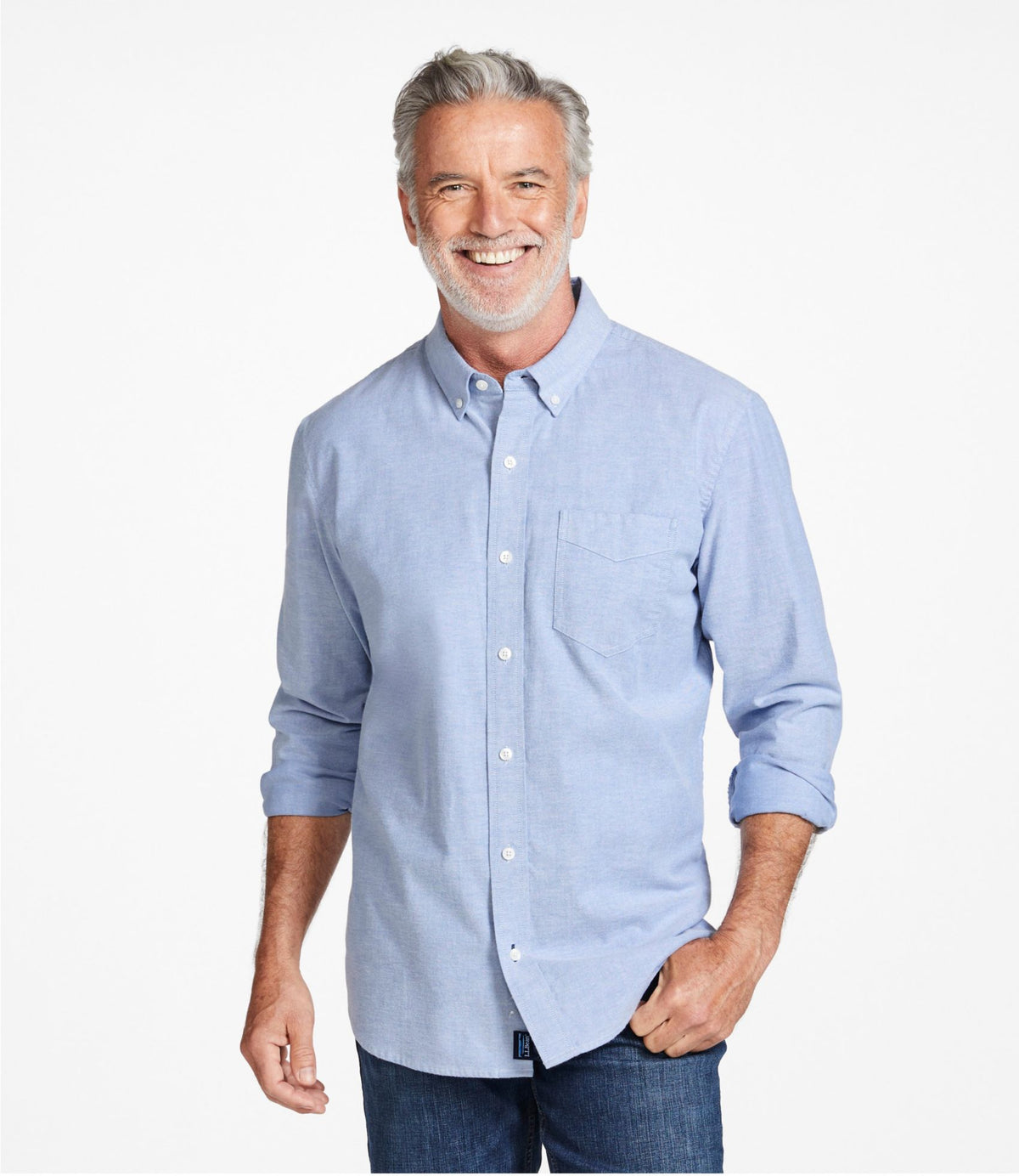 Men's Comfort Stretch® Oxford Shirt, Traditional Untucked Fit