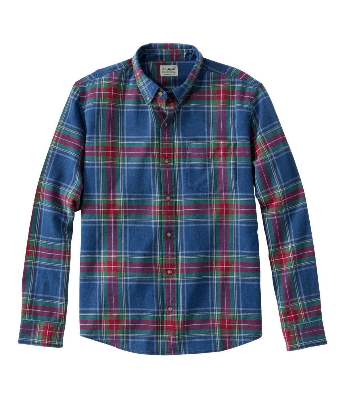 Men's Sunwashed Twill Shirt, Slightly Fitted Untucked Fit