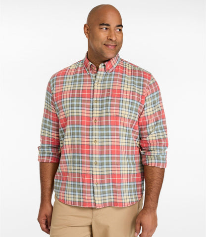 Men's Sunwashed Twill Shirt, Slightly Fitted Untucked Fit