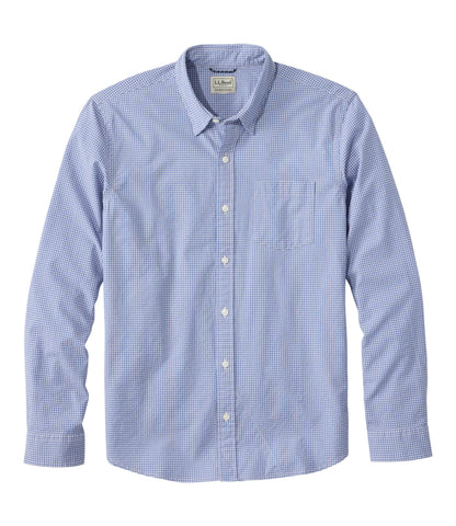 Men's Comfort Stretch Performance® Seersucker Shirt, Long-Sleeve, Slightly Fitted Untucked Fit, Plaid