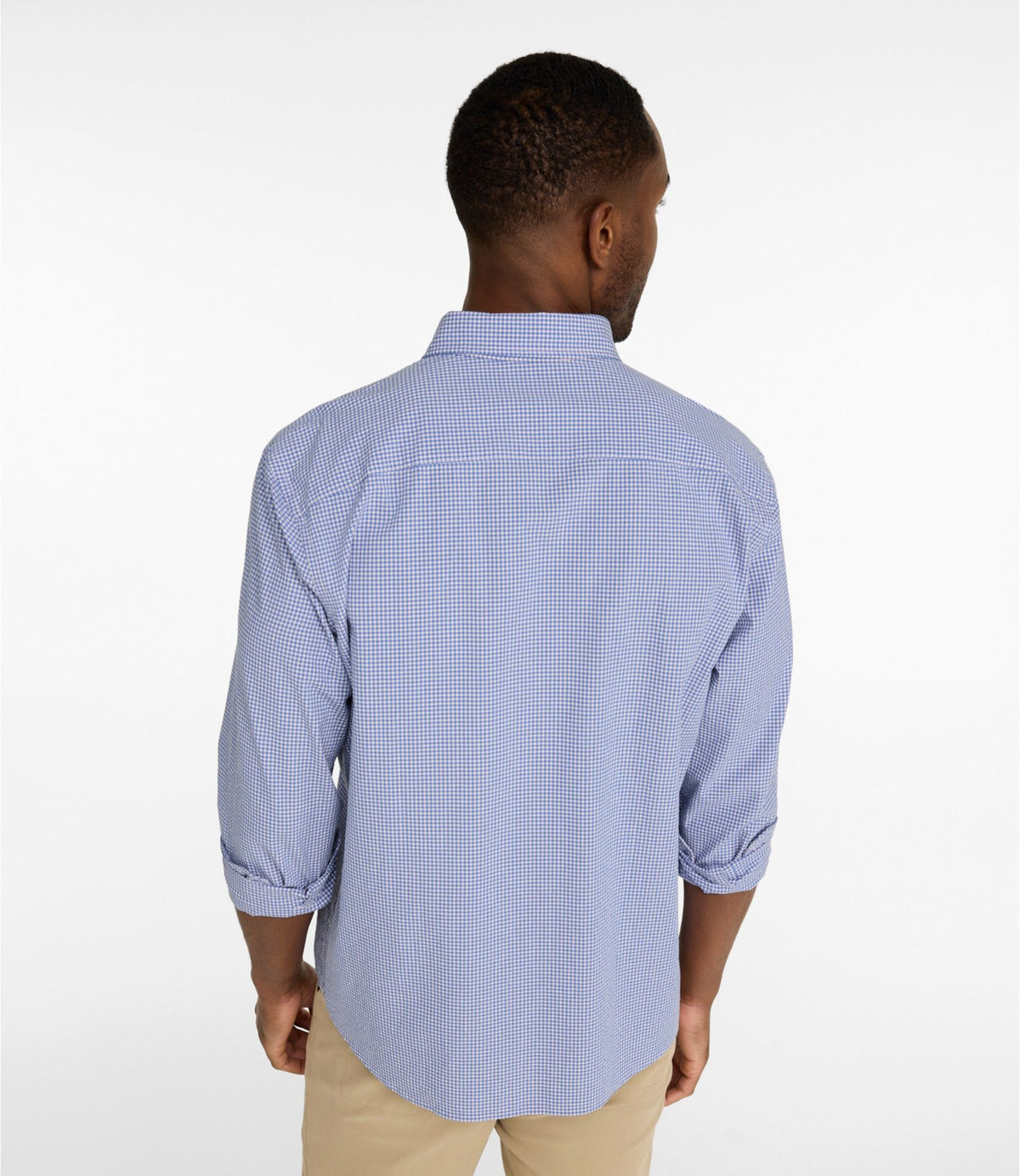 Men's Comfort Stretch Performance® Seersucker Shirt, Long-Sleeve, Slightly Fitted Untucked Fit, Plaid