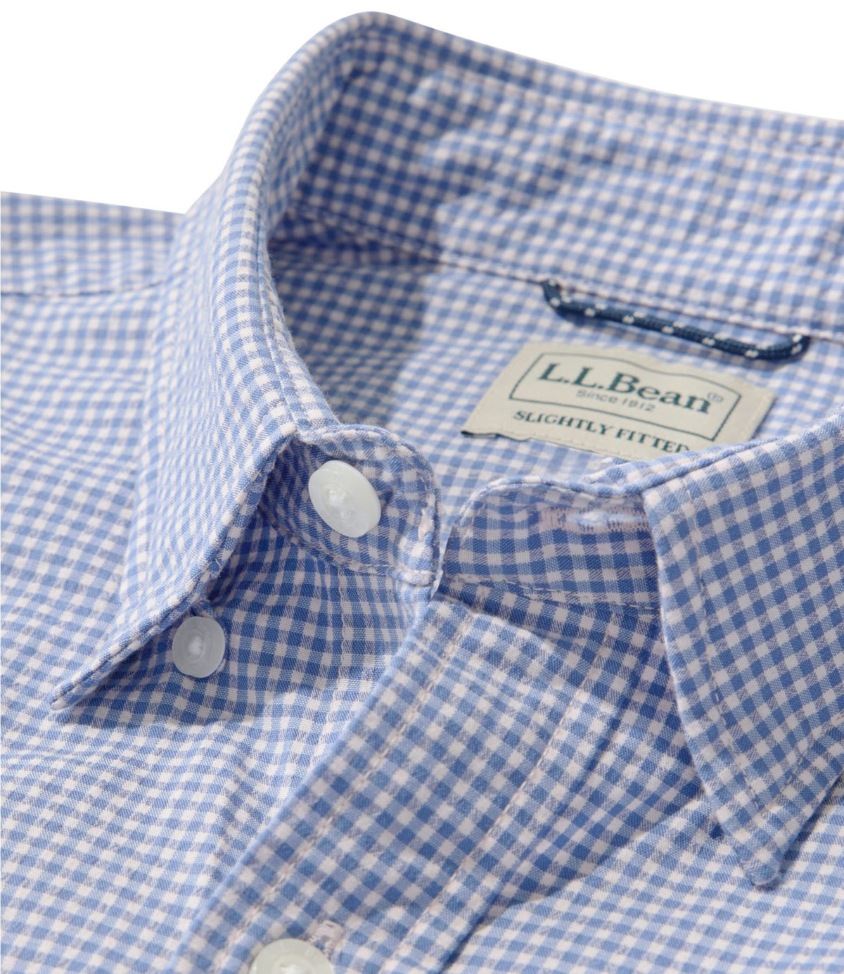Men's Comfort Stretch Performance® Seersucker Shirt, Long-Sleeve, Slightly Fitted Untucked Fit, Plaid