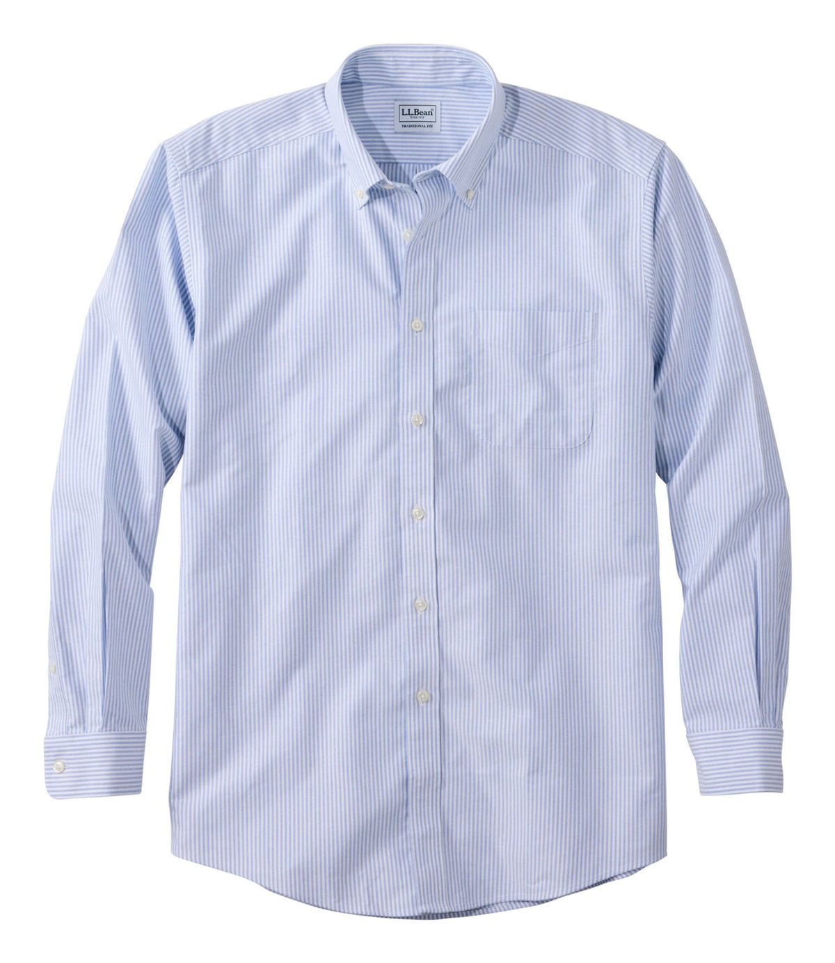 Men's Wrinkle-Free Classic Oxford Cloth Shirt, Traditional Fit University Stripe