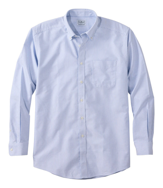 Men's Wrinkle-Free Classic Oxford Cloth Shirt, Traditional Fit University Stripe