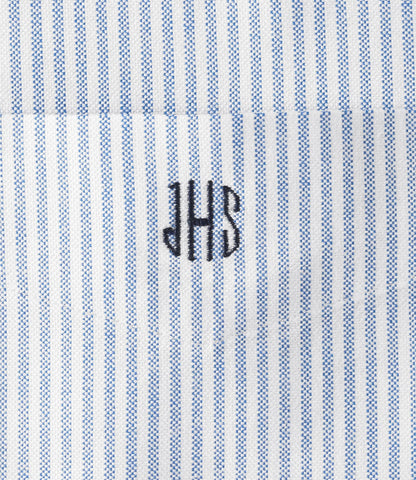 Men's Wrinkle-Free Classic Oxford Cloth Shirt, Traditional Fit University Stripe
