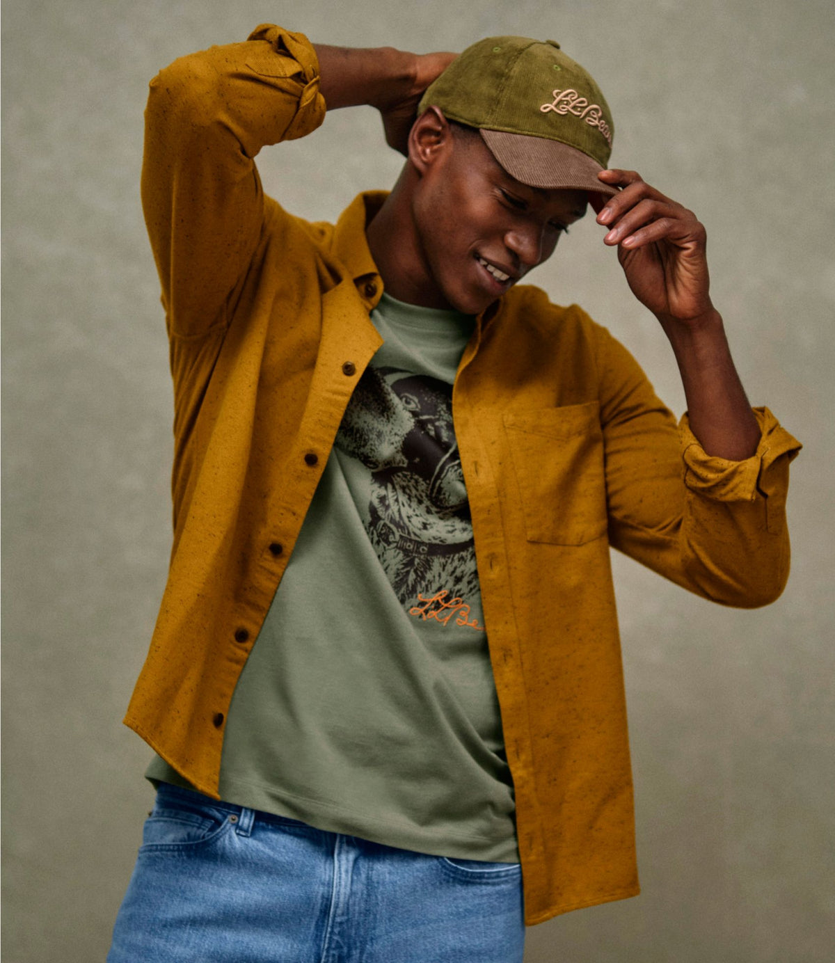 Men's Signature Donegal Woven Shirt, Long-Sleeve