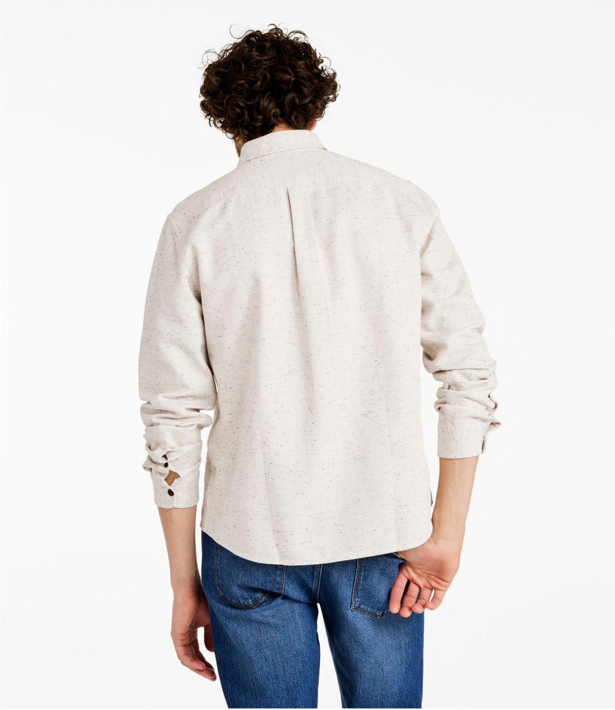 Men's Signature Donegal Woven Shirt, Long-Sleeve