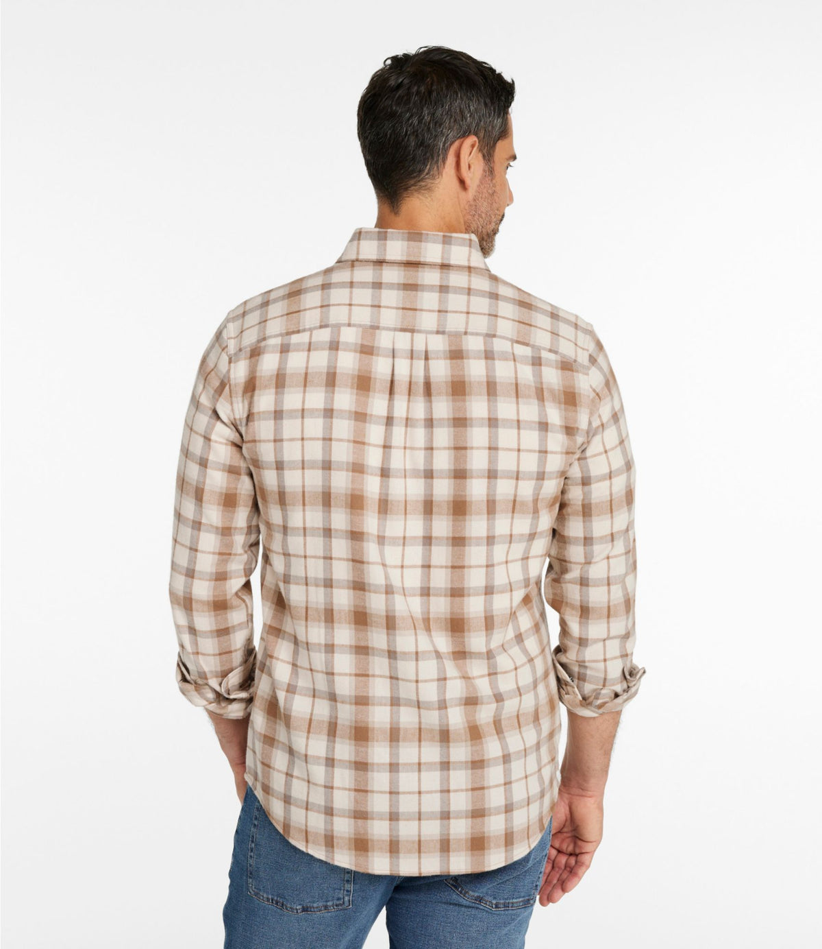 Men's Scotch Plaid Flannel Shirt, Slim Fit