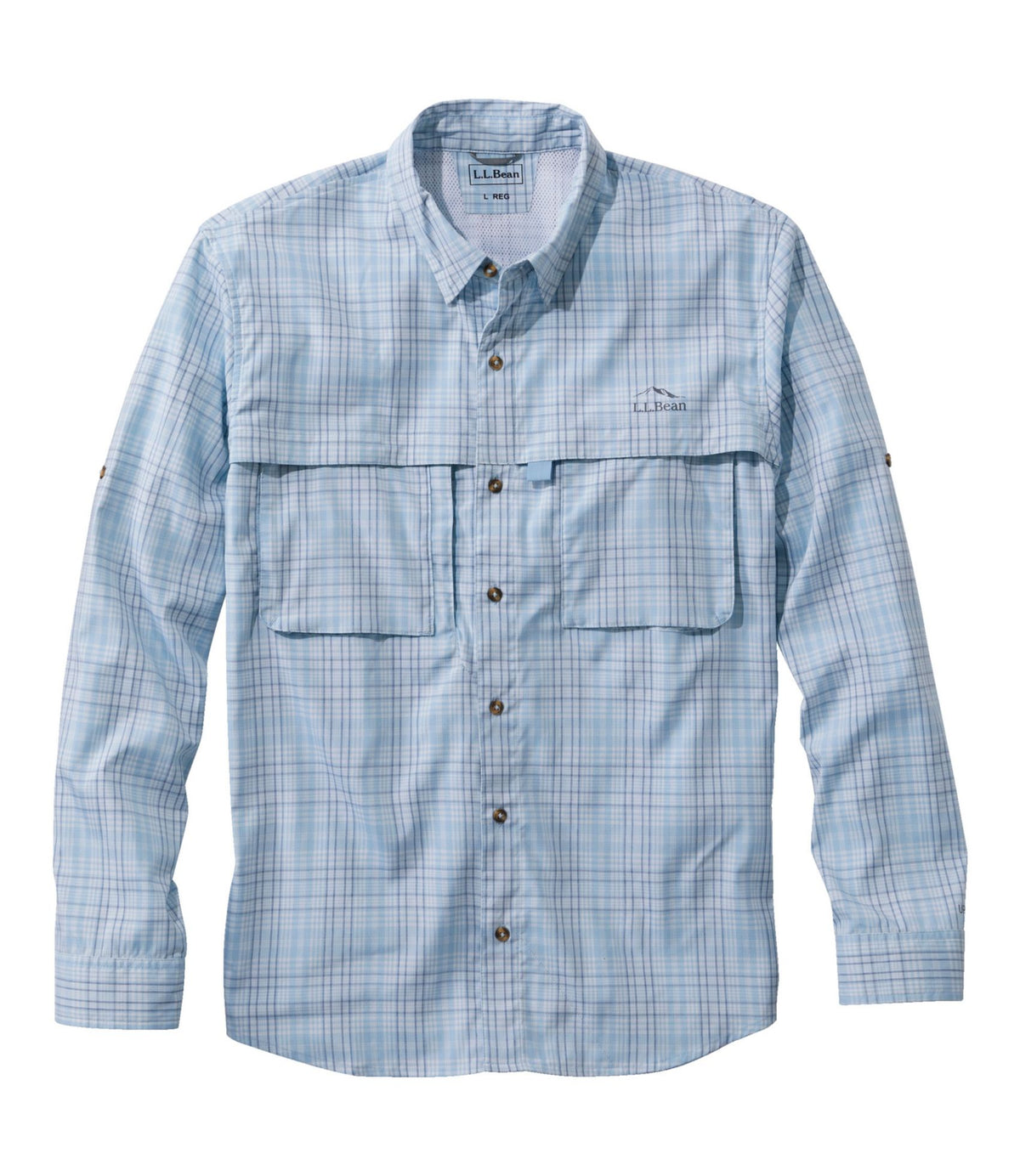 Men's Tropicwear Shirt, Plaid Long-Sleeve
