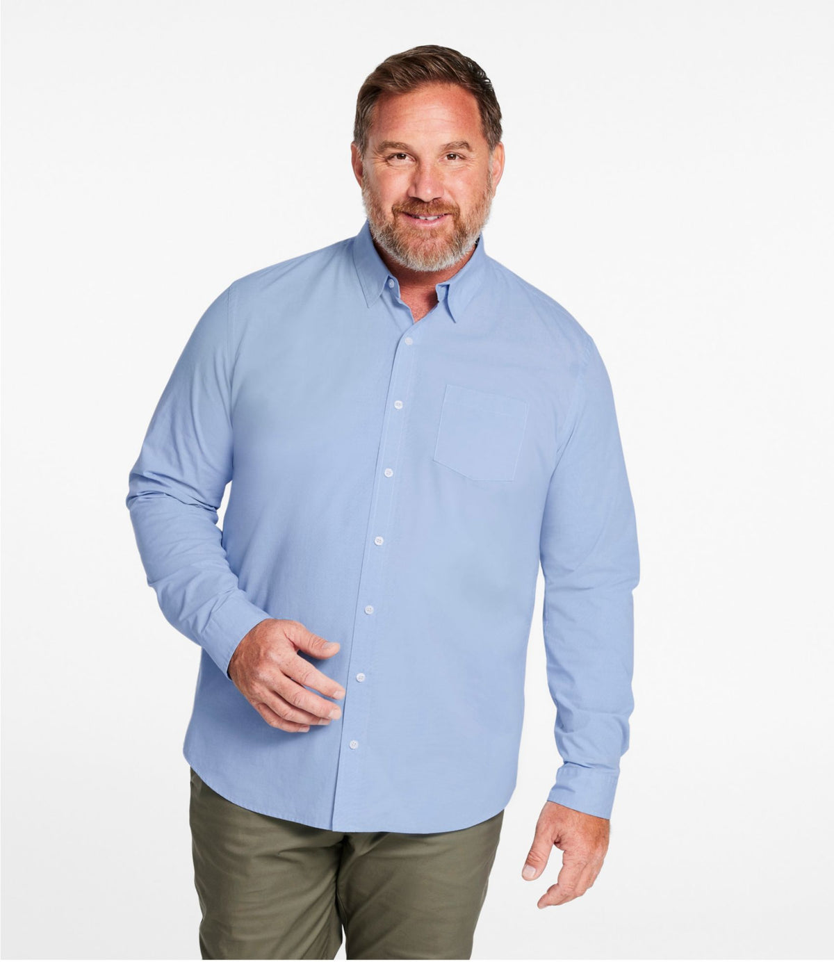 Men's Comfort Stretch Performance® Shirt, Long-Sleeve, Slightly Fitted Untucked Fit
