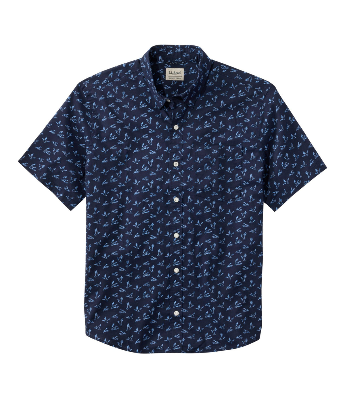 Men's Comfort Stretch Performance® Shirt, Short-Sleeve, Slightly Fitted Untucked Fit, Print