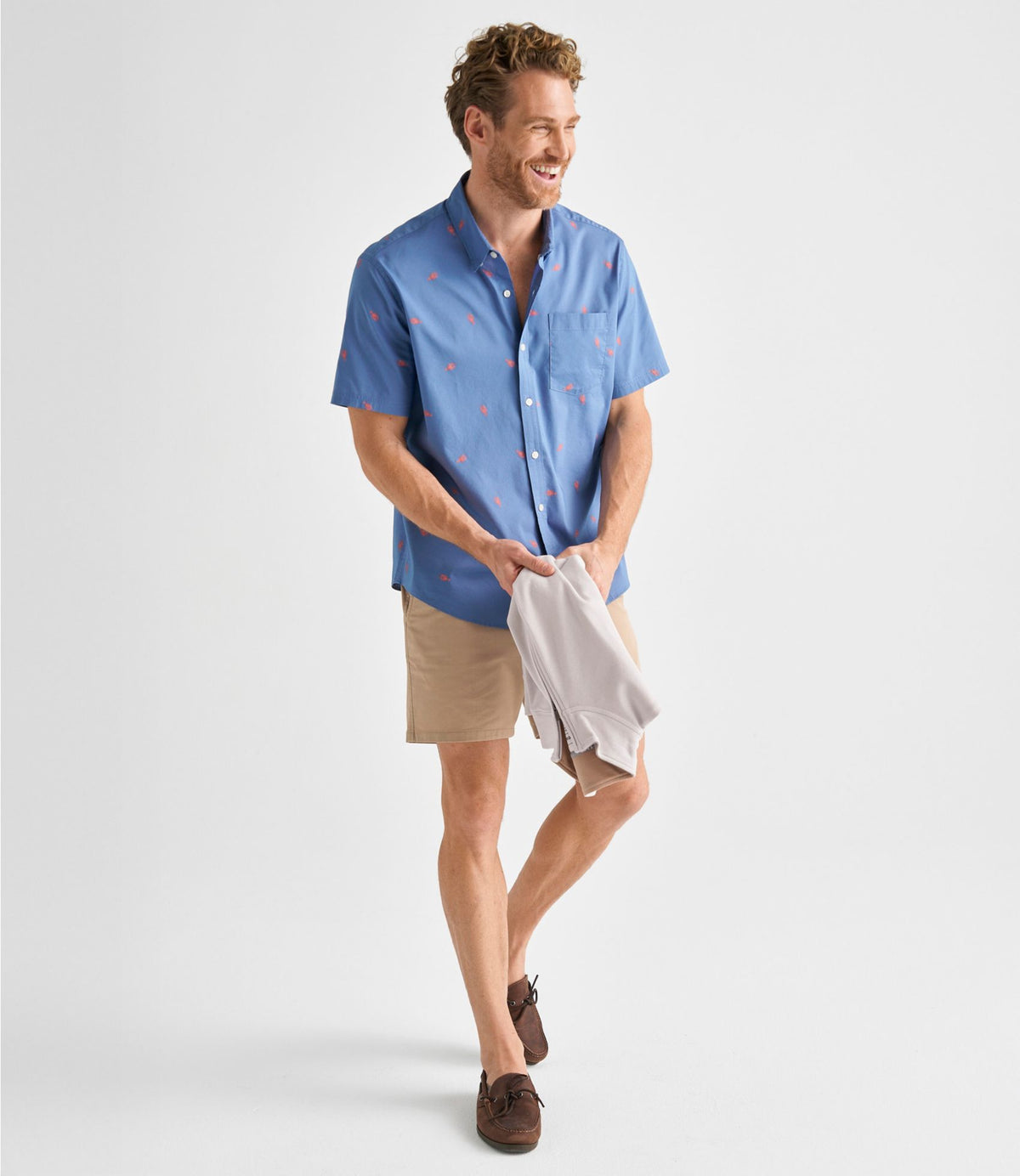 Men's Comfort Stretch Performance® Shirt, Short-Sleeve, Slightly Fitted Untucked Fit, Print