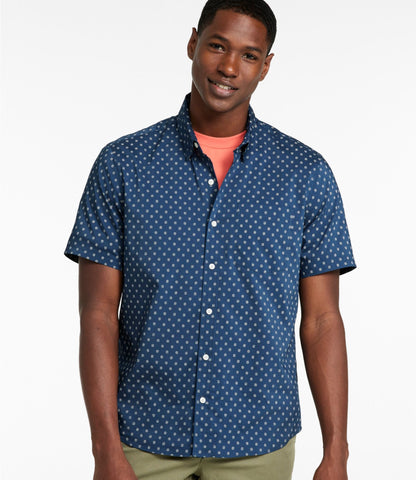 Men's Comfort Stretch Performance® Shirt, Short-Sleeve, Slightly Fitted Untucked Fit, Print