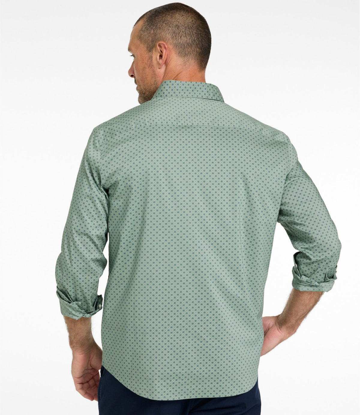 Men's Comfort Stretch Performance® Shirt, Long-Sleeve, Slightly Fitted Untucked Fit, Print