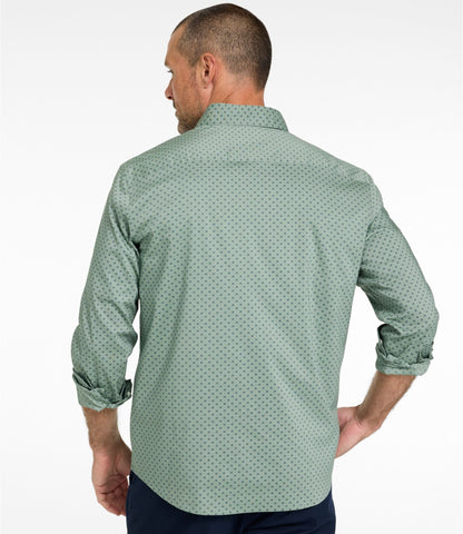 Men's Comfort Stretch Performance® Shirt, Long-Sleeve, Slightly Fitted Untucked Fit, Print