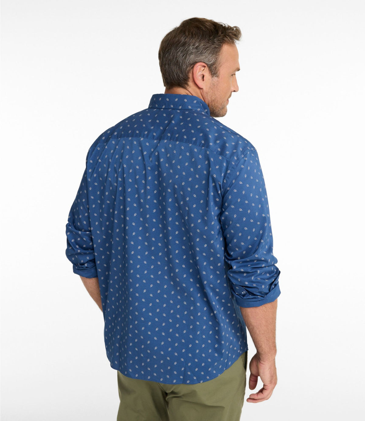 Men's Comfort Stretch Performance® Shirt, Long-Sleeve, Slightly Fitted Untucked Fit, Print