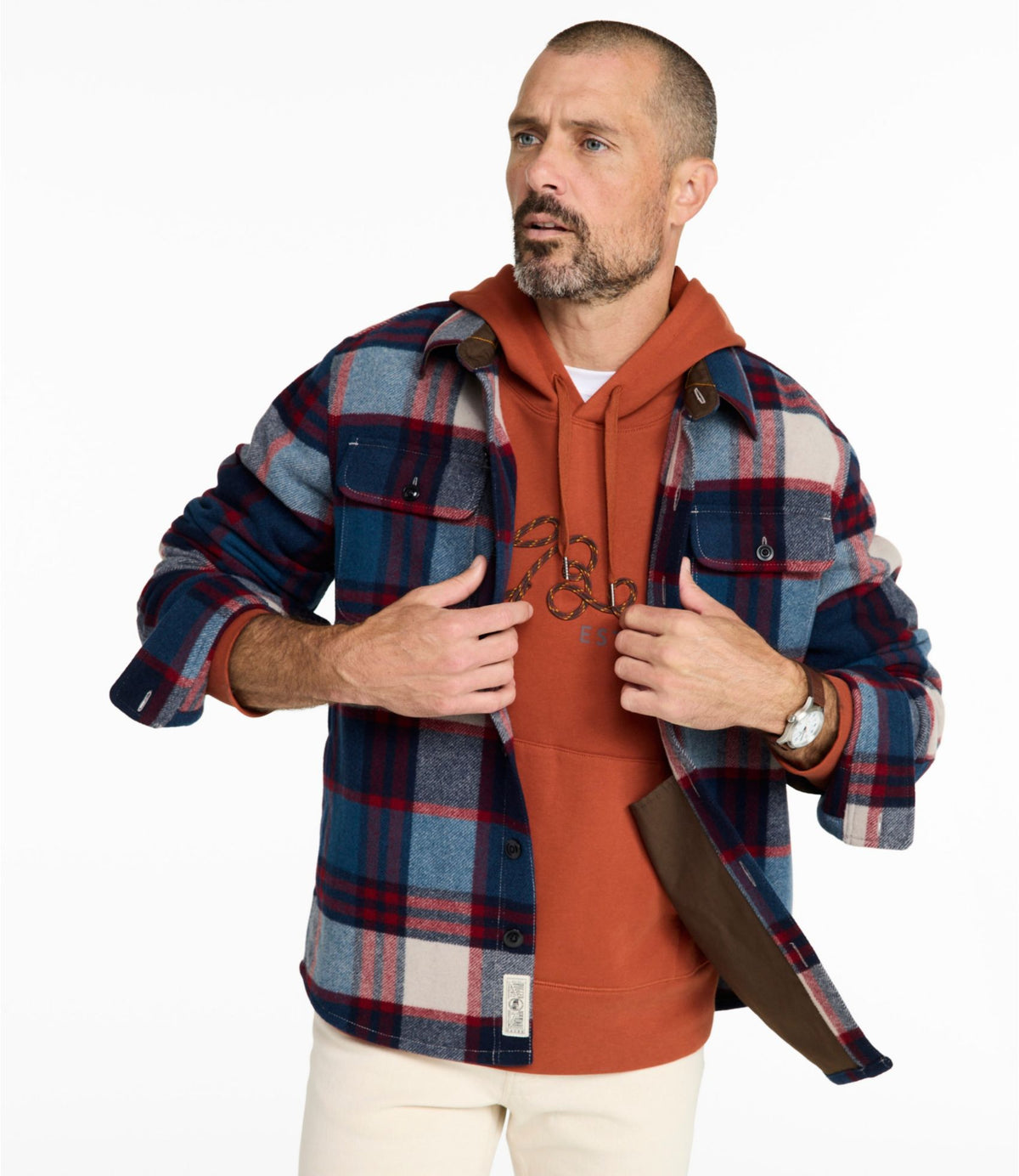 Men's Signature Wool Workshirt, Plaid